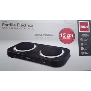 Parrilla Electrica Negra Doble Lisa RCA Mod: RC2000N