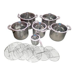 Juego Stockpot 17 pzas Acero Inox. ONNOR HOME Mod: MADRID