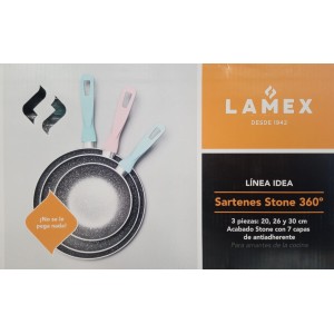 Juego Sartenes Frances 20-26-30 3.2 mm LAMEX MOD: 65388