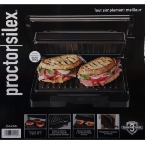 Parrilla Compacta Panini PROCTOR SILEX Mod: 25440MN