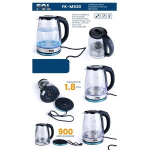 Jarra Electrica Inteligente 1.8 L. FOL Mod: FK-M520